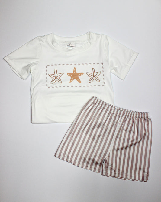 By the Sea Shore Starfish Shorts Set
