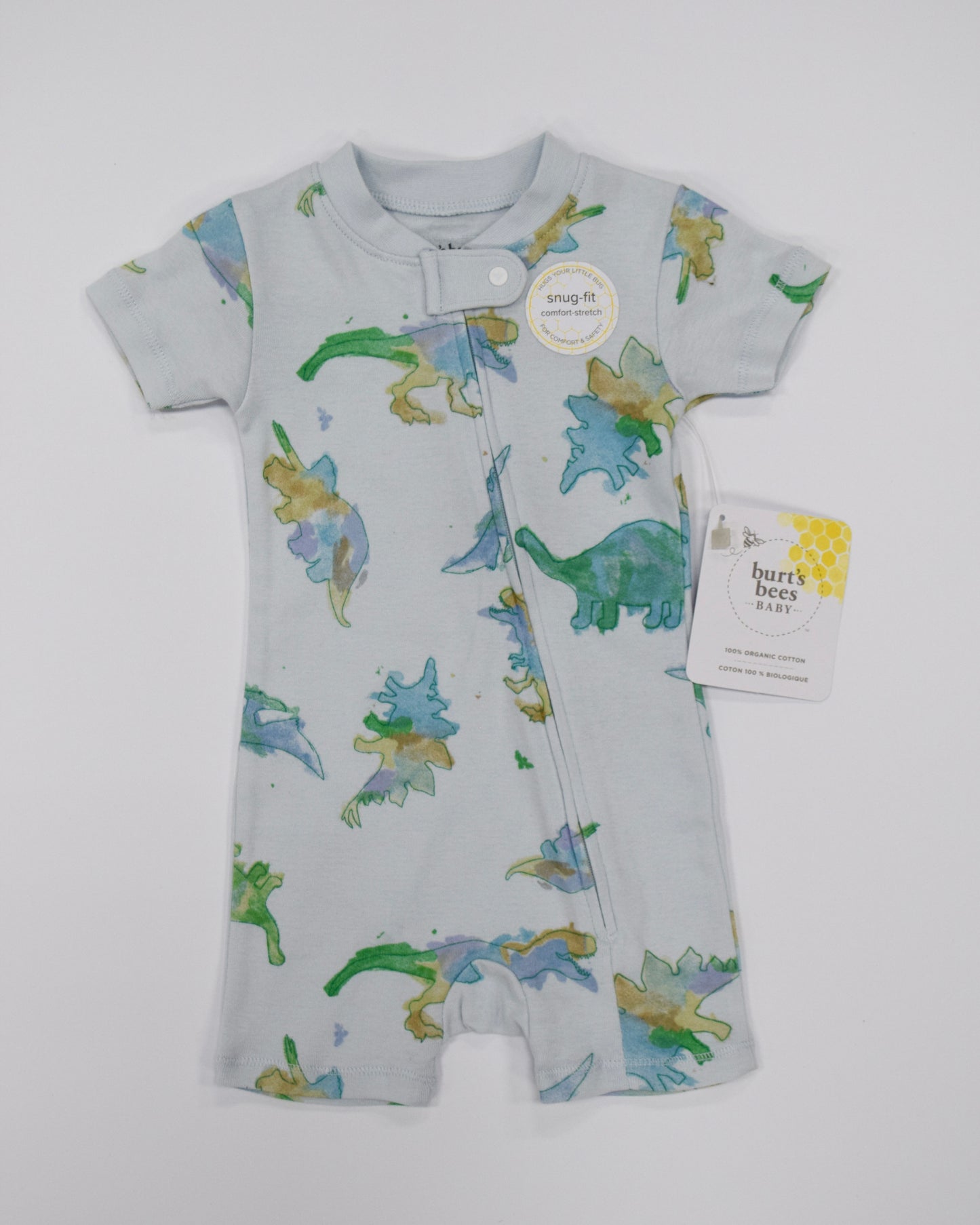 Watercolor Dino Boys Sleeper Romper