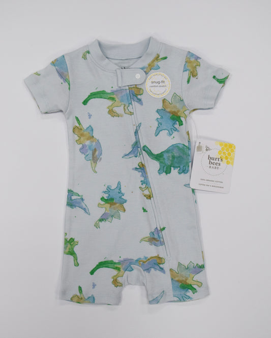 Watercolor Dino Boys Sleeper Romper