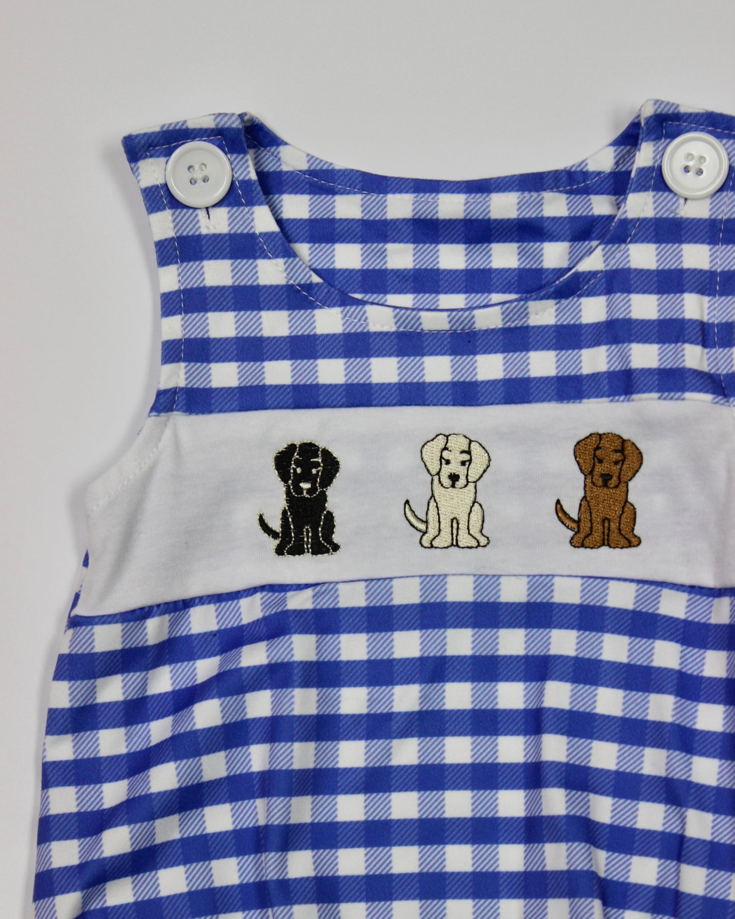 Mavi Dog Blue Checkered Romper