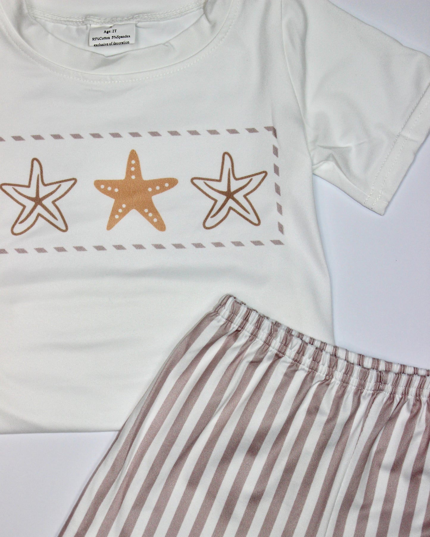 By the Sea Shore Starfish Shorts Set