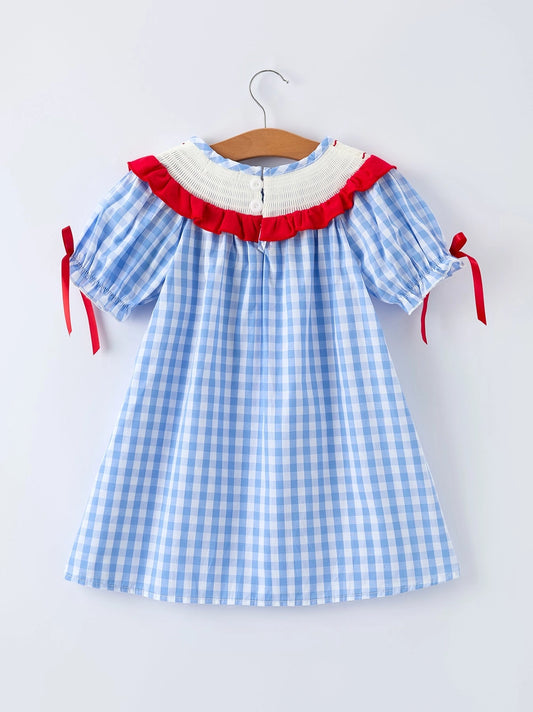 Berry Sweet Embroidered Smocked Dress