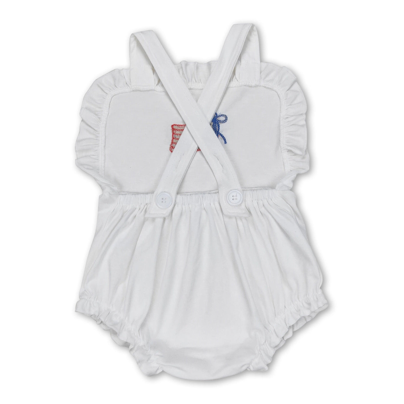 Miss American Girl Flag Embroidered Romper