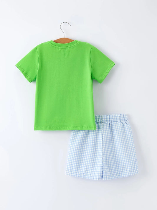 Summer Crocodile Boys Shorts Set